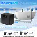 𝑼𝒑𝒈𝒓𝒂𝒅𝒆 1/3 HP Ice Bath Water Chiller, Cold Plunge Chiller with Built-in Stainless Steel Filter & Water Pump, Water Cooling System for Cold Plunge Tubs, Easy Installation Home Professional Use