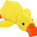 The Mellow Dog Calming Duck Toy, 2025 New Calming Duck Toy for Dogs, Dog Emotional Support Ducks Durable Yellow Stuffed Ducks Chew Toys for Dogs Indoor Puppy (Small(8.7 * 9.8in))