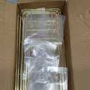 5 Pack Shower Caddy Organizer Rack Shelf for Inside Shower, Self Adhesive Wall Storage Basket Rustproof Stainless Steel Shampoo Holder Bathroom Accessory Decor Set, Gold