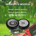(4 Pack) Lawn Mower Wheels Kit Compatible with Honda HRR216 HRS216 HRT216 Walk Behind Lawn Mower - 2 Rear Wheels Replaces 42710-VE2-M02ZE + 2 Front Wheels Replace for 44710-VL0-L02ZB