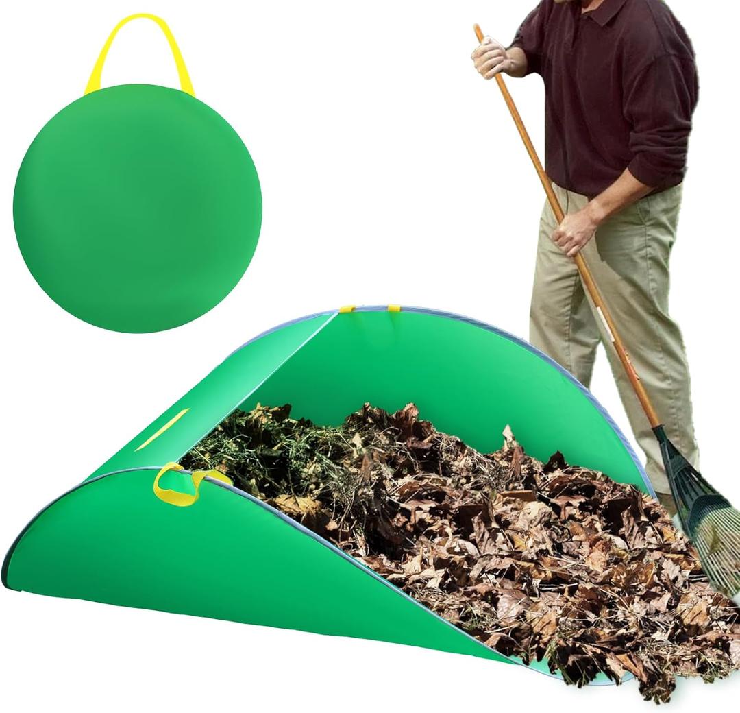 UQM Leaf Collector, Portable Pop Up Leaf Bags, Foldable Leaf Pick Up Tools Patent Number D1005635, Reusable Yard Garden Bags for Leaves Lawn Trash (Green) UQM Leaf Collector, Portable Pop Up Leaf Bags, Foldable Leaf Pick Up Tools Patent Number D1005635, Reusable Yard Garden Bags for Leaves Lawn Trash (Green)