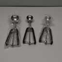 Cookie Scoop Set, 3Pcs Ice Cream Scoop, Cookie Scoops for Baking Set of 3, 18/8 Stainless Steel Cookie Scooper for Baking, Ice Cream Scooper with Trigger Release, Cookie Dough Scoop with Non-slip Grip