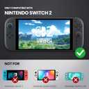 Honghao Case for Nintendo Switch 2, Dockable Travel Integrated Cover for Switch 2 2025Foldable Protective Case for Nintendo 2 Joycon ( Black )