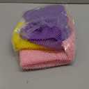 UJFQBH 3 Pieces African Bath Sponge African Net Long Net Bath Sponge Exfoliating Shower Body Scrubber Back Scrubber Skin Smoother,Great for Daily Use (Pink,Yellow,Purple)