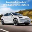 Wheel Rim Protector for Tesla Model Y Performance 21 Inch berturbine Wheels All-in-one Car Tire Trim Rings Rim Case Hubcaps Wheel Cover 2020-2024 Model Y Accessories