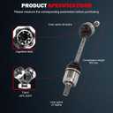 cciyu CV Axle Shaft Assembly Fit 1998-2002 for Honda Accord 2.3L Front Left Drive Side 66-4155