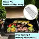 SafBbcue BAC352 Extra BBQ Warming Rack for Traeger Pro Series 34 Accessories, Traeger Texas Elite 34 Pellet Grills Accessories, Traeger Pro 34 Stainless Steel Warming Rack Smoker Replacement Parts