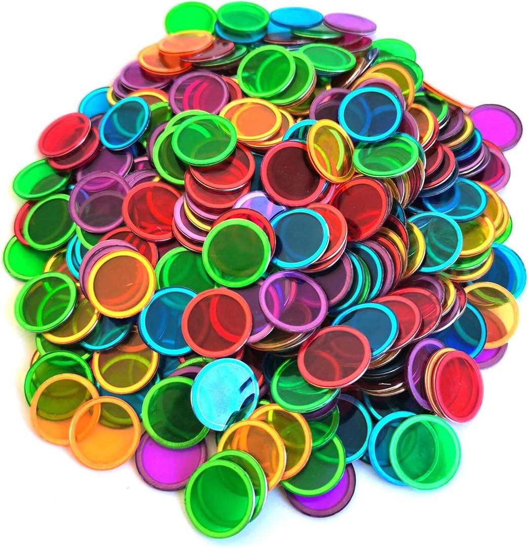 SEETOOOGAMES 300 Pieces Magnetic Bingo Chips Only- Mixed