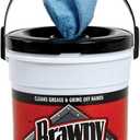 Georgia-Pacific Brawny Professional Disposable Wet Hand Cleaning Towel by GP PRO (Georgia-Pacific), 21501, Blue, 84 Towels Per Bucket, 6 Buckets Per Case, Towel (WxL) 8.6" x 12.2"