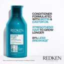Redken Extreme Length Biotin Conditioner For Longer Hair Promotes Healthy Hair Growth, Strengthens & Detangles Damaged Hair, Infused With Biotin & Castor Oil