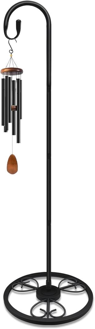 63" Adjustable Shepherds Hooks Stand for Wind Chimes, Hummingbird Feeders, Lanterns, Hanging Plant Stand Indoor Outdoor Patio Garden