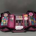 Hollyhi 59 Pcs Kids Makeup Kit for Girl, Washable Play Makeup Toys Set for Dress Up, Pretend Beauty Vanity Set with Cosmetic Case Birthday Toys for Girls 3 4 5 6 7 8 9 10 11 12 Years Old Kids Toddlers