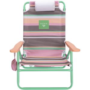 Roxy Beach Chair  Lounge Chair Outdoor, Lightweight Folding Chair with Adjustable Recline and Cup Holder  Beach Days, Pool Lounge Chairs, Folding Camping Chairs, Sun Tanning Chair or Festival (Green/Pink)