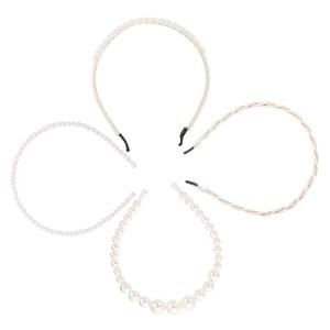Chic Pearl Headbands for Women Delicate Band Hairband 4pcs Beautiful Girl Pearl Hand-made Hairbands