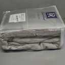 DriftAway Farmhouse Linen Blackout Curtains 96 Inches Long for Bedroom Striped Double Layer Thermal Insulated Sound Reducing Lined Back Tab Rustic Drapes for Living Room 2 Panels W52 x L96 Gray