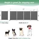 RANTILA 4 Panel Indoor Foldable Dog Fence Freestanding Dog Gate for Stairs, Hallways, or Doorways for Small Dogs- 68 X 24 Inch, Grey, Need Assembly