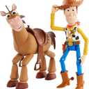 Mattel Disney Pixar Toy Story 4 Woody and Bullseye 2-Character Pack, Movie-inspired Relative-Scale for Storytelling Play