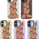 Bouvardia for iPhone 17 Case, Cute Girly Design for Women, Shockproof & Aesthetic, Capybaras