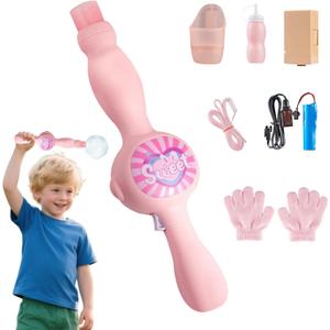 Smokes Bubble Magics Wand | Colorful Smokes Bubble Machine with Colorful Lighting,Summer Parties Toy Gift,Interactive Elastic Plaything for Indoor Outdoor Accessories (Pink)