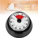 Stainless Steel Sauna Timer, 60-Minute Mechanical Clock Timer with Strong Adhesion Base, Precise Scale & Loud Ring, Corrosion & Heat Resistant, No Batteries Required