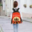 Cowboy Backpack Wild West Cool Cowboys Ride Horses School Backpack for Men Women Teens Kids, Westen Vintage Red Black Shoulders Backpack Outdoor Casual Travel Daypacks, 17 Inches