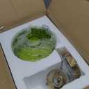 Single Glass Pendant Light Green Striped Glass Shade Brushed Brass Gold Pendant Lights Fixture Farmhouse 1-Light Vintage Industrial Ceiling Hanging Light for Dining Room Kitchen Island