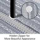 Outdoor Tablecloth with Umbrella Hole and Zipper, Rectangle Patio Table Covers for Spring/Summer, Machine Washable Outdoor Picnic Table Cloth (Boho, 60" 84" Rectangular)