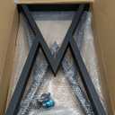 28" Tall Metal Table Legs Desk Legs, Replacement Furniture Feets Set of 2 for DIY Coffee Tables, Modern Desks, Night Stands, Sofa, etc with Heavy Duty Iron and Industrial Design, Black