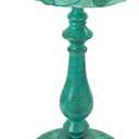 MUMTOP Bird Baths for Outdoors-Metal Bird Bath Bowl- Green Birdbaths Stand with Leaf and Bird Decor, Bird Feeders for Outside, Garden, Patio, Lawn, Outdoor Decor