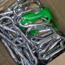 Carabiner, Heavy Duty Galvanized Steel Spring Snap Hook Carabiner Clips with 220LBS Holding Capacity, Ideal for Outdoor, Hammock, Swing and Travel (M5 2Inch, 50PCS)