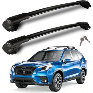 300LBS Roof Rack Cross Bars Compatible with Subaru Forester 2014-2026(NOT for Wilderness) Heavy-Duty Aluminum Crossbars Roof Rails Rooftop Cargo Basket Carrier Bag Luggage Canoe Kayak Bike