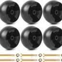 AR-PRO (6 Pack) Replacement 5" Mower Deck Wheels Kit, Compatible with MTD Cub Cadet 734-04155 Toro 112-0677 72-025 210-275 Craftsman 42" 46" 48" 50" 54" Deck Gauge Wheel, with Bolts and Lock Nuts