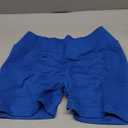 YEOREO Scrunch Butt Workout Shorts Women 3.5" Seamless V Cross Waist Sport Gym Amplify Shorts (Large, Blue)