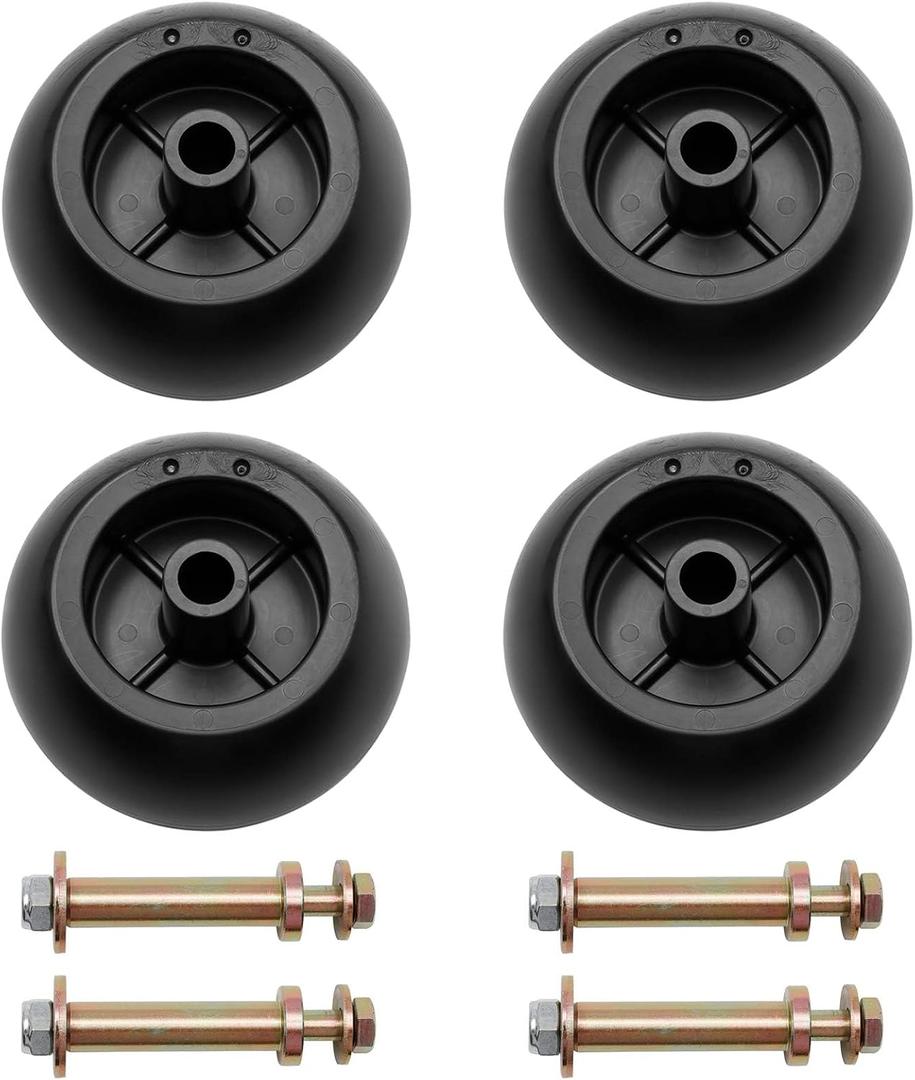 Mower Anti Scalp Deck Wheel Kit Set of 4 Compatible with Bad Boy 022-5234-98 Exmark 103-4051 103-7263 & Many Bore 5/8" Wheel Size
