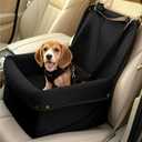 Dog Car Seat for Small/Medium Dogs,Dog Car Bed Washable Pet Travel Safety Car Seat,Super Soft Safe Removable Pet Booster Seat,Fits for All Cars(Black)