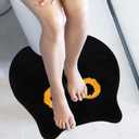 Cute Black Cat Bathroom Rug U Shaped Toilet Rug Soft Bath Mat Non Slip Washable Floor Mat for Home Hotel Bathroom Restroom Decor