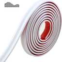 Flexible Wall Molding Trim & Chair Rail | Peel and Stick Self-Adhesive Panel Moulding | DIY Home Decor on The Cabinet Door Mirror Frame, 16.4 ft x 1.3 in (White)