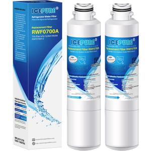 ICEPURE DA29-00020B Refrigerator Water Filter Replacement for Samsung RF28HFEDBSR, RF263BEAESR, HAF-CIN, RF263BEAESR, DA97-08006A, RF261BEAESR, DA29-00020A, RF28JBEDBSG, 46-9101, 2PACK