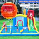 Baralir Inflatable Bounce House with Water Slide Backyard Inflatable Water Park with 4 Sprinklers, 2 Splash Pools, Fits 5 Kids, Perfect for Summer Fun & Cooling Down