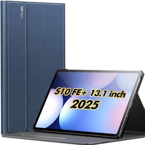 INFILAND Case for Samsung Galaxy Tab S10 FE Plus 5G, Slim Multi-Angle Stand Cover with S Pen Holder for Galaxy Tab S10 FE+ 13.1 Inch (SM-X620/SM-X626B) 2025 Tablet Auto Wake/Sleep (Blue)