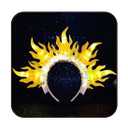 Light Up Sun Headband Glowing LED Fire Headpiece Flame Party Costume Hair Accessories for Women (One Size, Yellow)