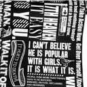 LovingWay 14.7 feet Wallpaper Roll Retro Newspaper Shelf Liner 17.7x177 Inch White Text Office File Cabinets Lining Black Paper Christmas Wall Decor