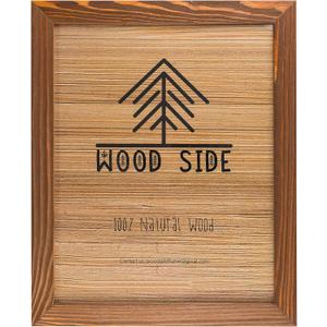 Rustic Wooden Poster Picture Frame 18x24 - Natural Solid Eco Distressed Wood for Wall Mounting Photo Frame - Honey Brown