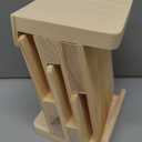 2 Pieces 3-Tier Pine wooden brochure holder 6 x 9 Wood Literature Holder Pamphlet Display Stand flyer holder postcard holder for Pamphlet Magazine Booklets Menu