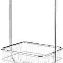 Whitmor Commercial Rolling Laundry Butler with Wire Storage Rack