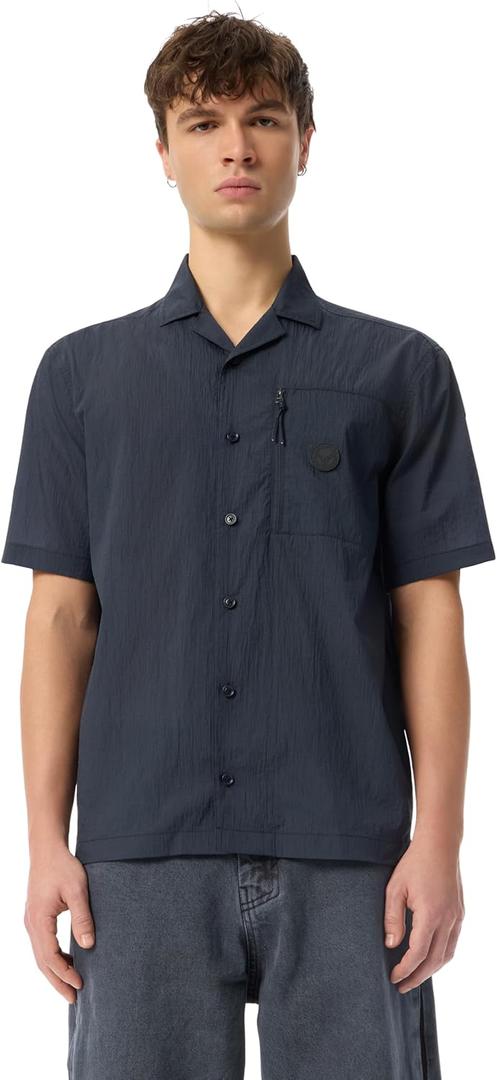 Men's Rave Button Down Camp Shirt with Water Repellent Standard (S)