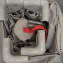 Baby Bassinets Bedside Sleeper, 4 in 1 Portable Bedside Crib w/Mattress, Diaper Changer, Storage Basket, Music Box, Carry Bag, Foldable Playard Sleeper for Newborn (Light Gray)