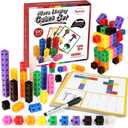 Torlam Math Cubes Math Manipulatives Activity Set, Counting Toys Snap Linking Cube for Kids Kindergarten Learning Activities