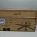 Ceiling Fan with Light Remote: 52 Inch Modern Bedroom Fans with Dimmable Tri-Color Temperature LED - Quiet Reversible DC Motor - Indoor Outdoor (Black+Walnut-5)