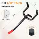 2in 25Pcs Pegboard Hooks for Hanging - Peg Board Organizer Accessories Fit New Metal Peg Board Storge Tool